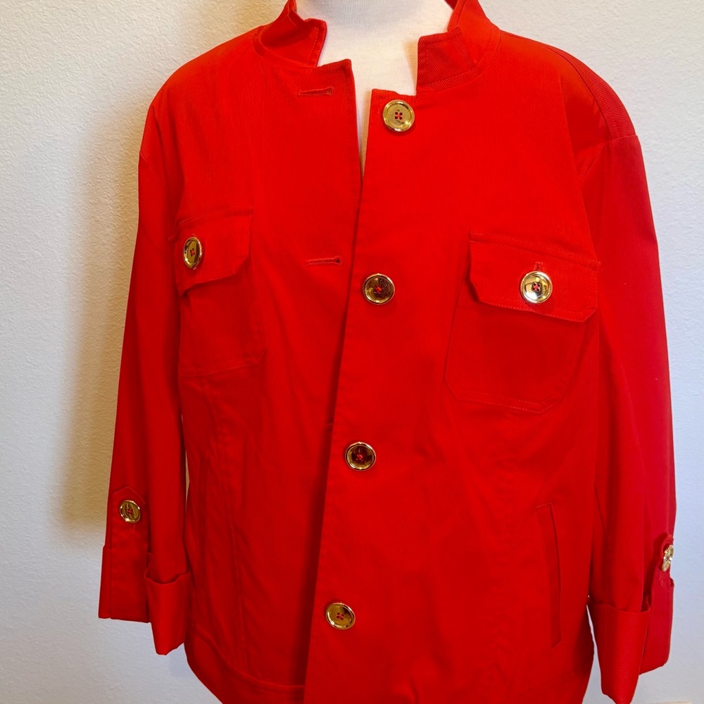 Women’s PLUS Jacket with Gold Buttons